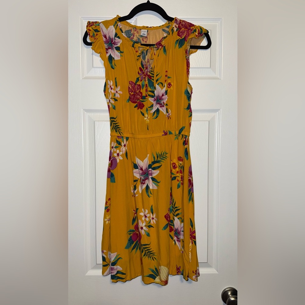 Old Navy Yellow Floral Dress